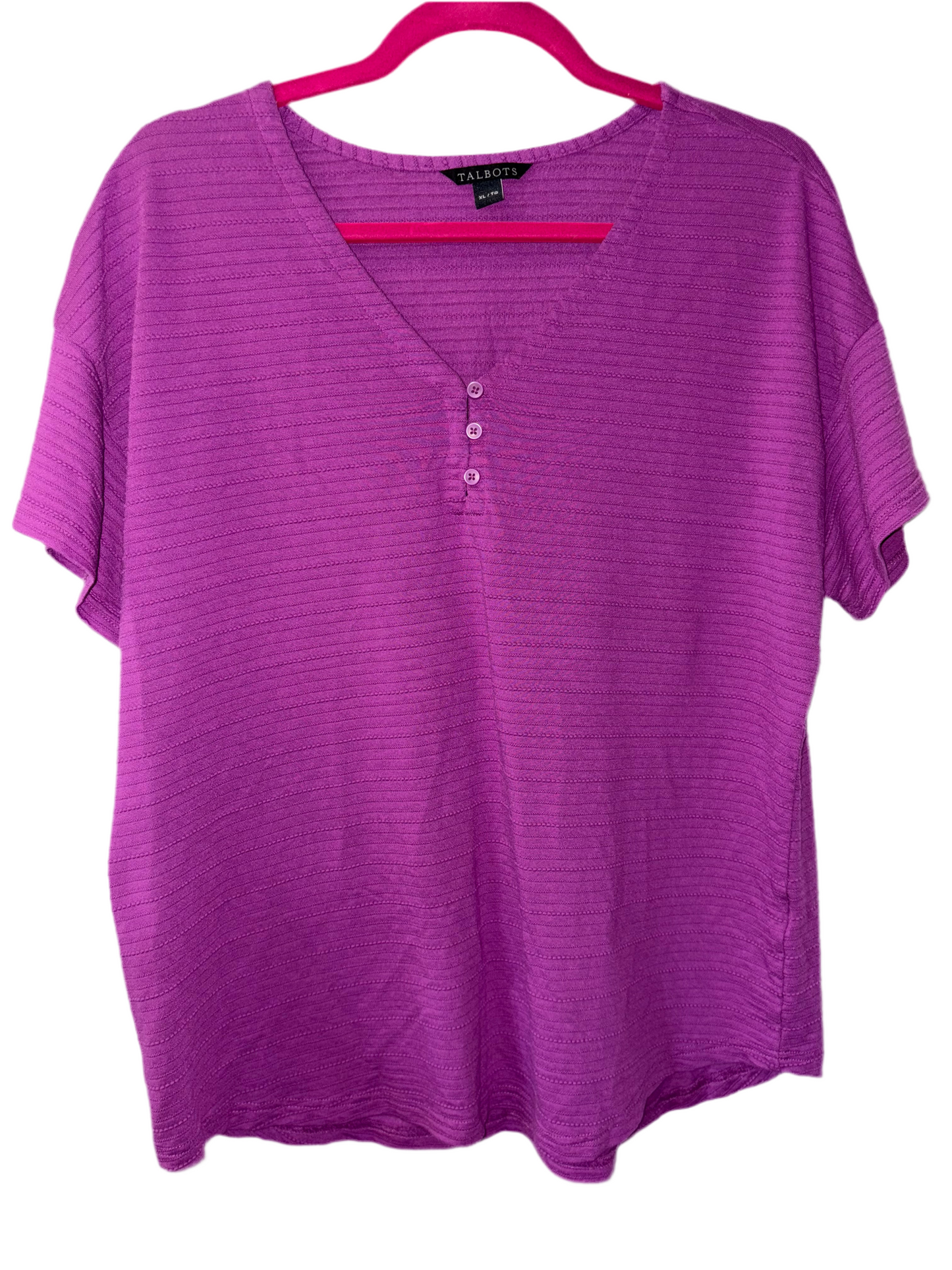 FINAL SALE Purple Button VNeck Top