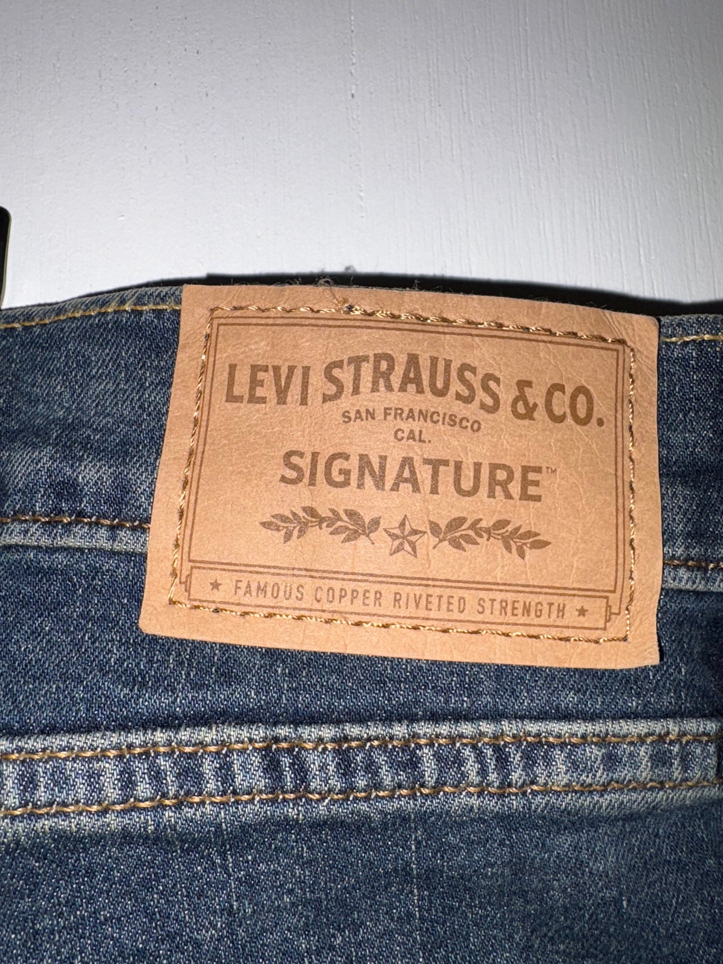 LEVIS Strauss STRAIGHT Leg Denim Jeans 42x32 1055