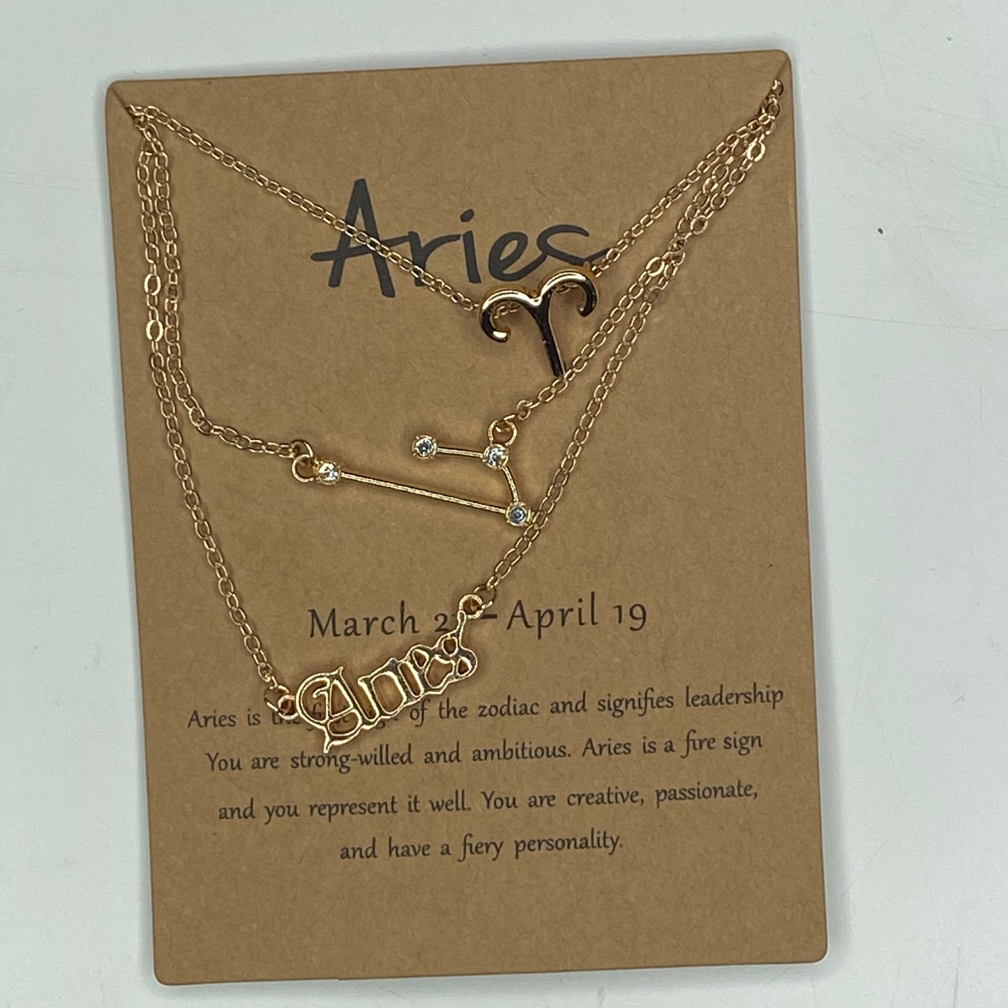 Zodiac Astrological Sign Necklace Set