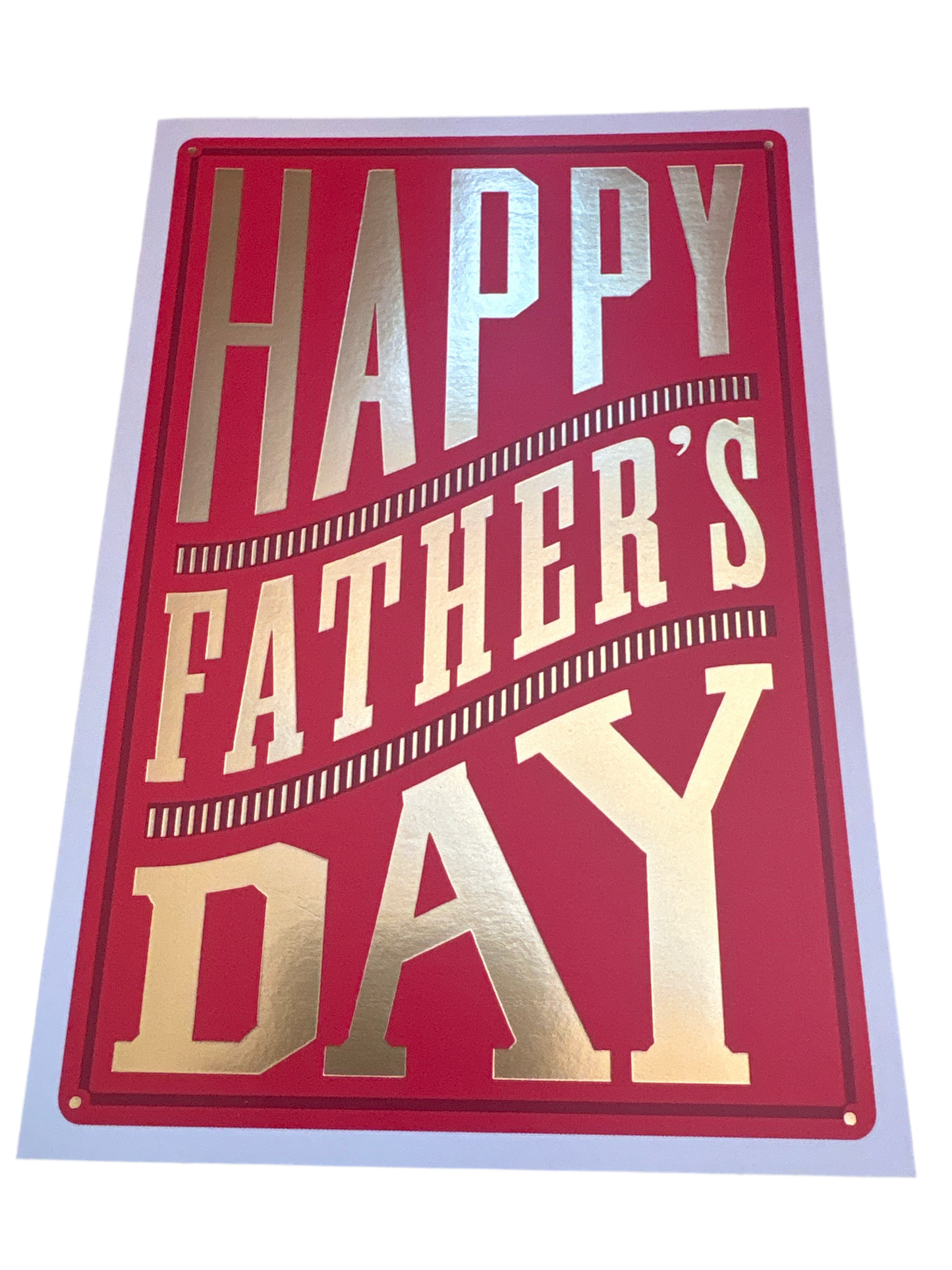 Red N Gold Happy Fathers Day Greeting Card