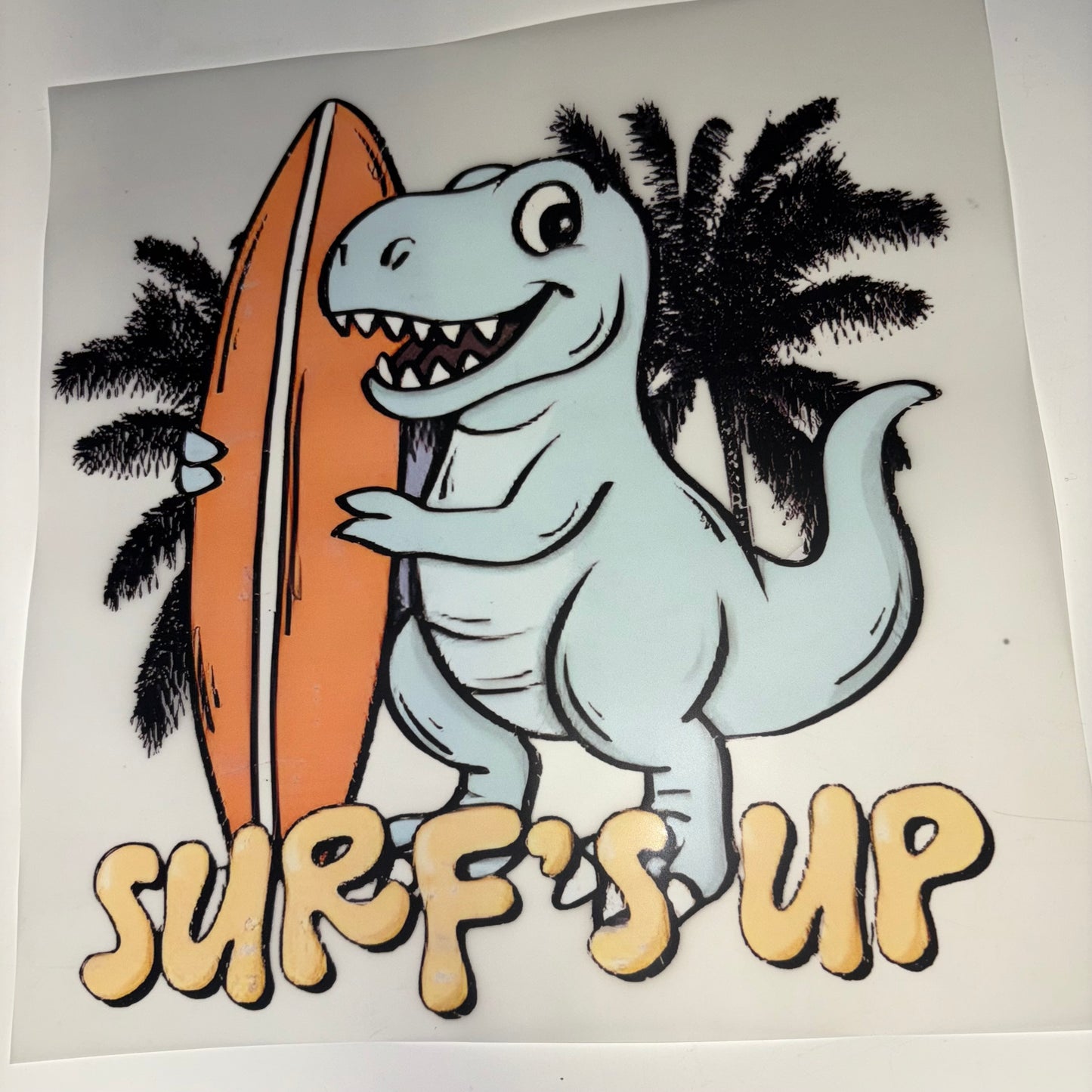 Dino Surfs Up SHIRT TRANSFER