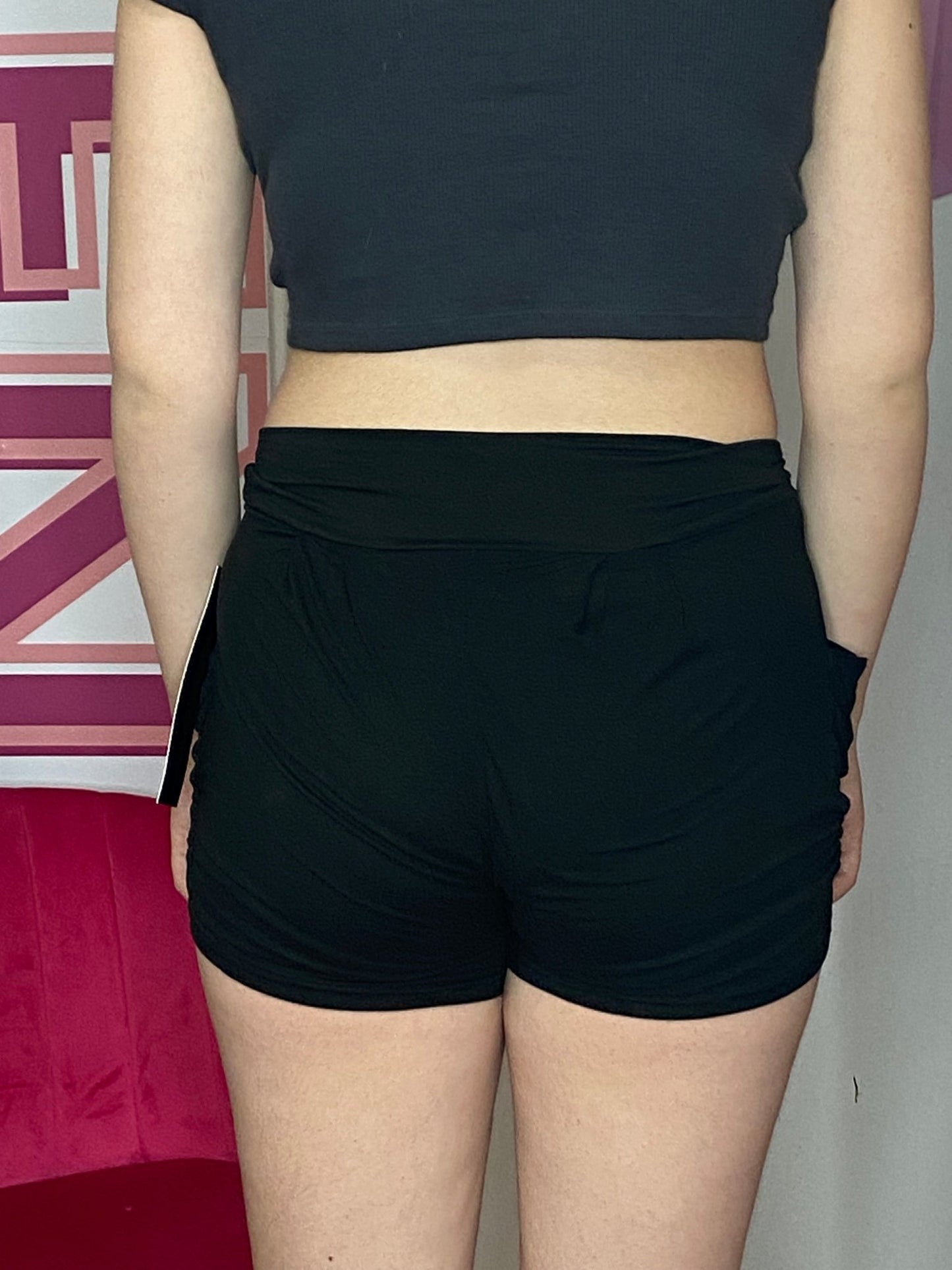 FINAL SALE Black Harlem Ladies Stretch Shorts