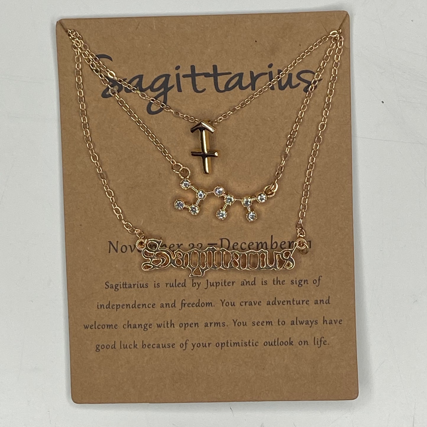 Zodiac Astrological Sign Necklace Set