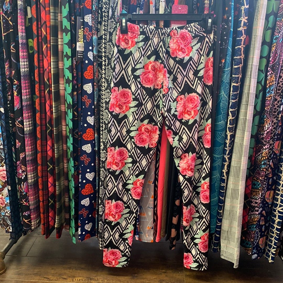 Leggings Diamante y rosa roja