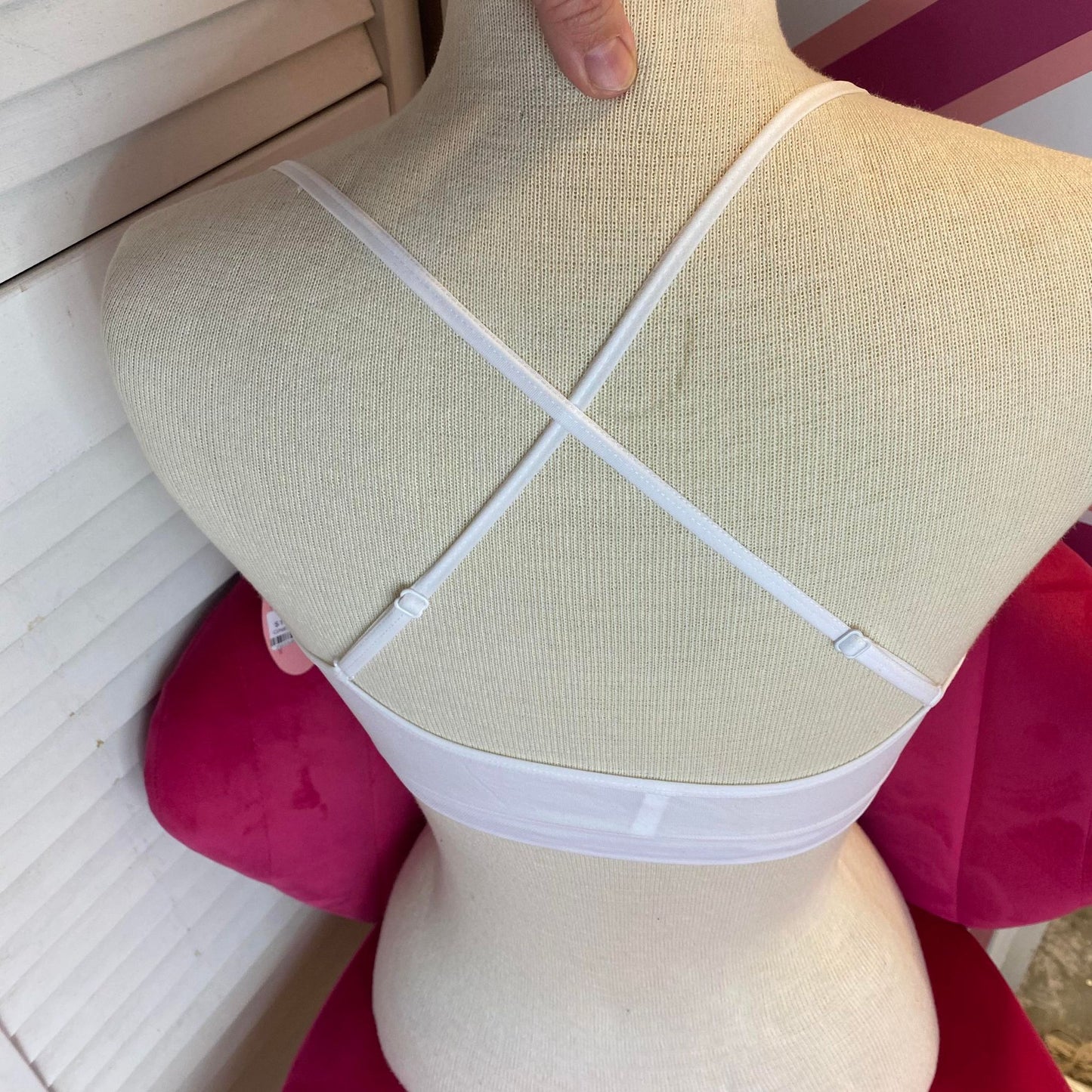 White Bralette Criss Cross