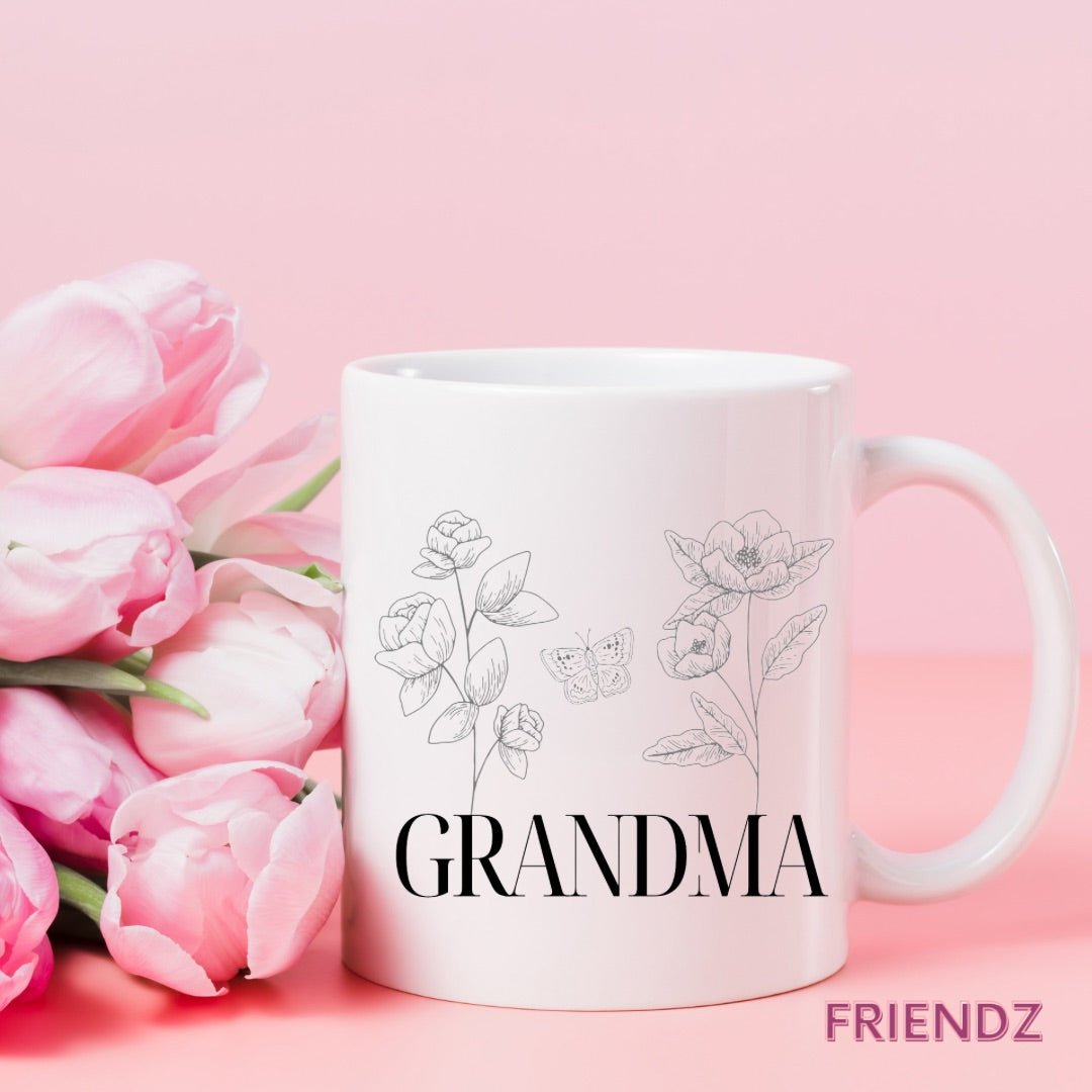 Mothers Day Flower Mug - CUSTOM PRINT