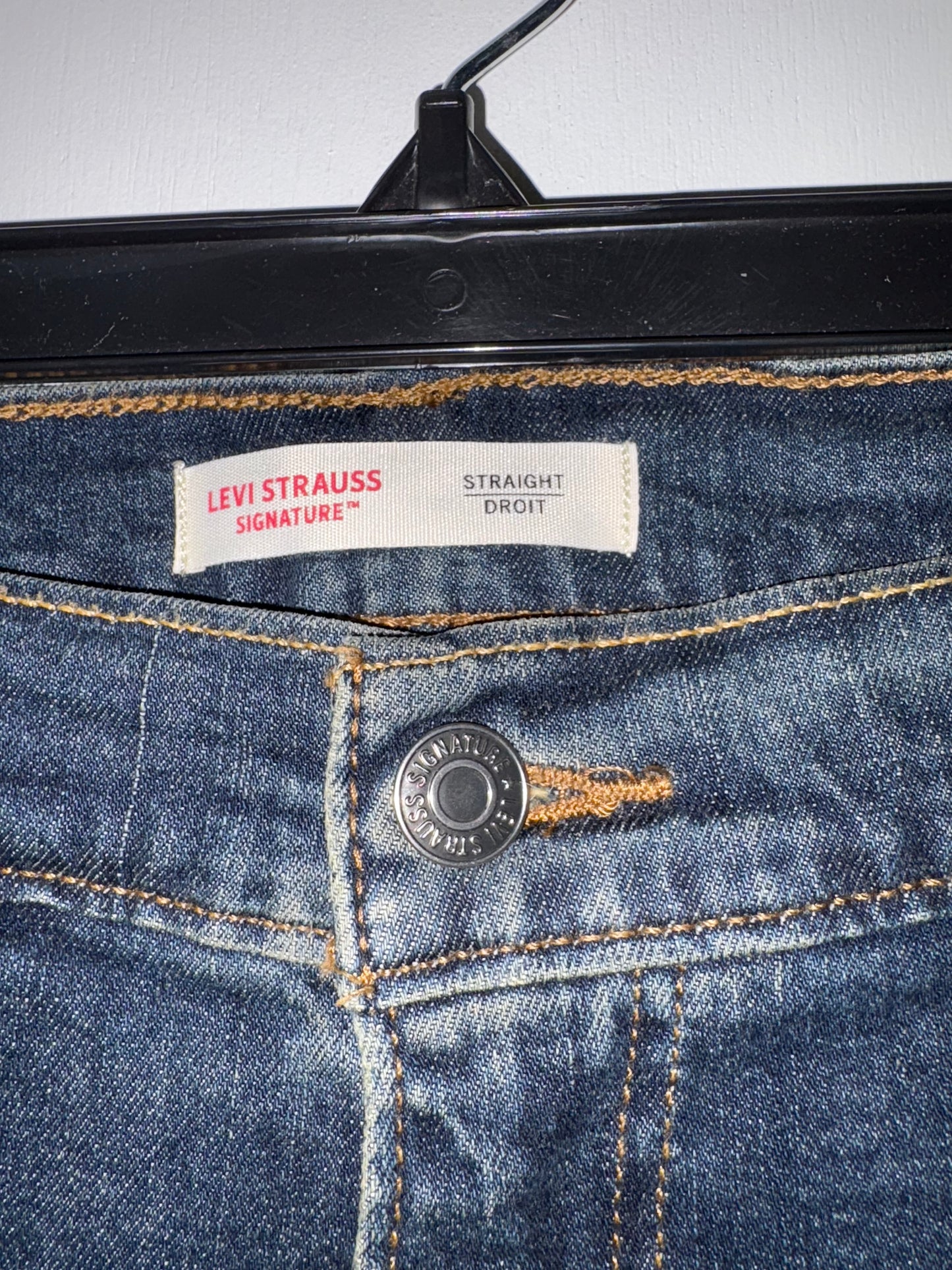 LEVIS Strauss STRAIGHT Leg Denim Jeans 42x32 1055