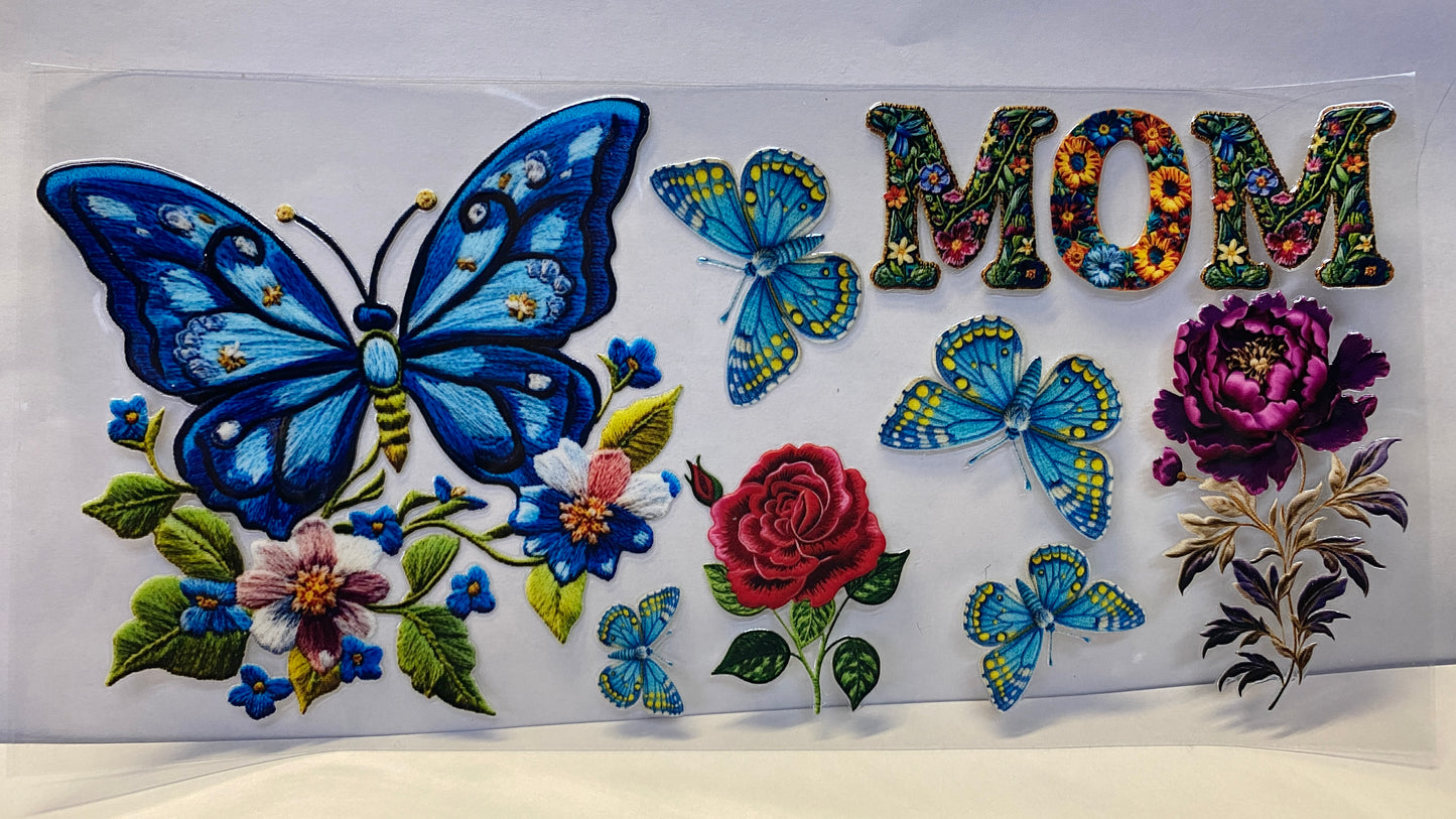 MOM Butterflies Blue CUP WRAP