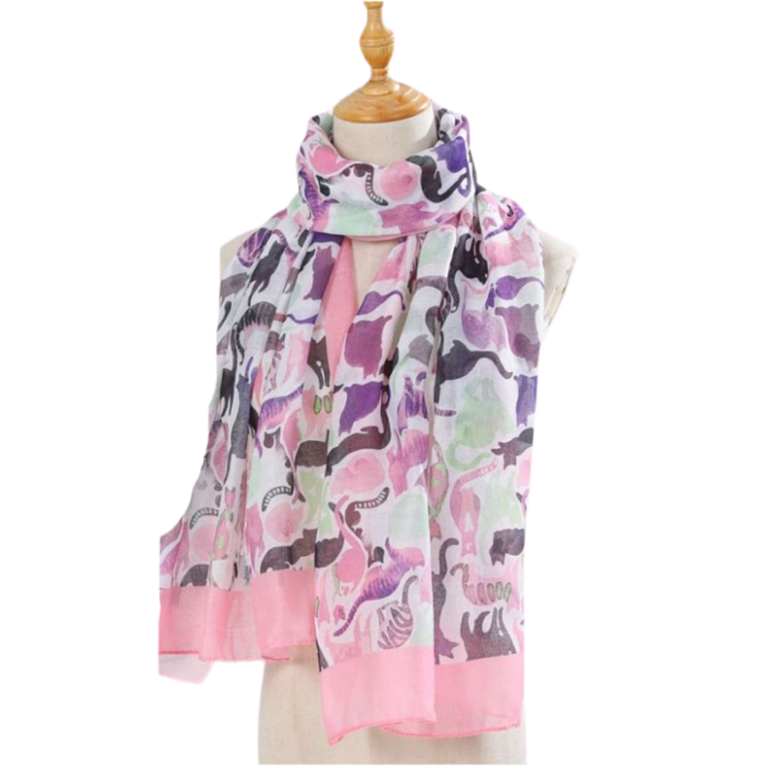 Pink & Purple Cat Scarf