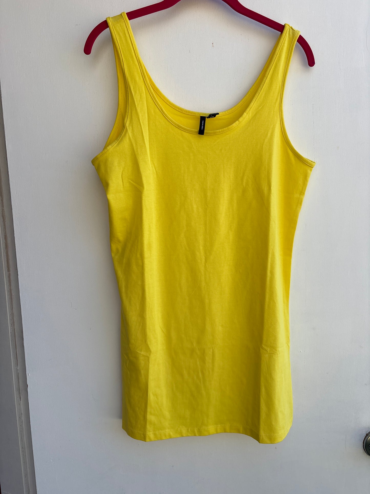 Vero Moda Yellow Basic Tank Top XL