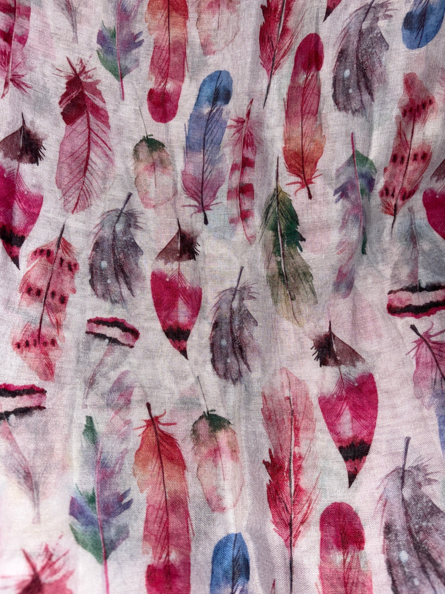 Pink Feathers Scarf
