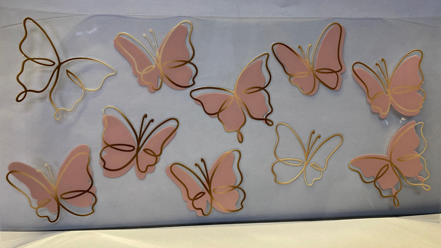 Butterflies Coral CUP WRAP