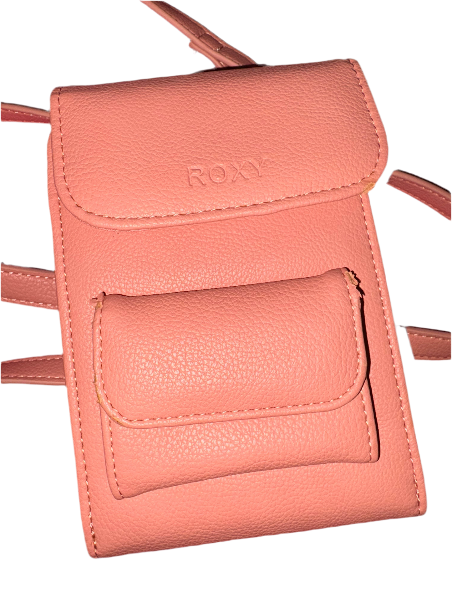 Rose Pink Roxy Cellphone Purse Wallet with Crossbody Strap