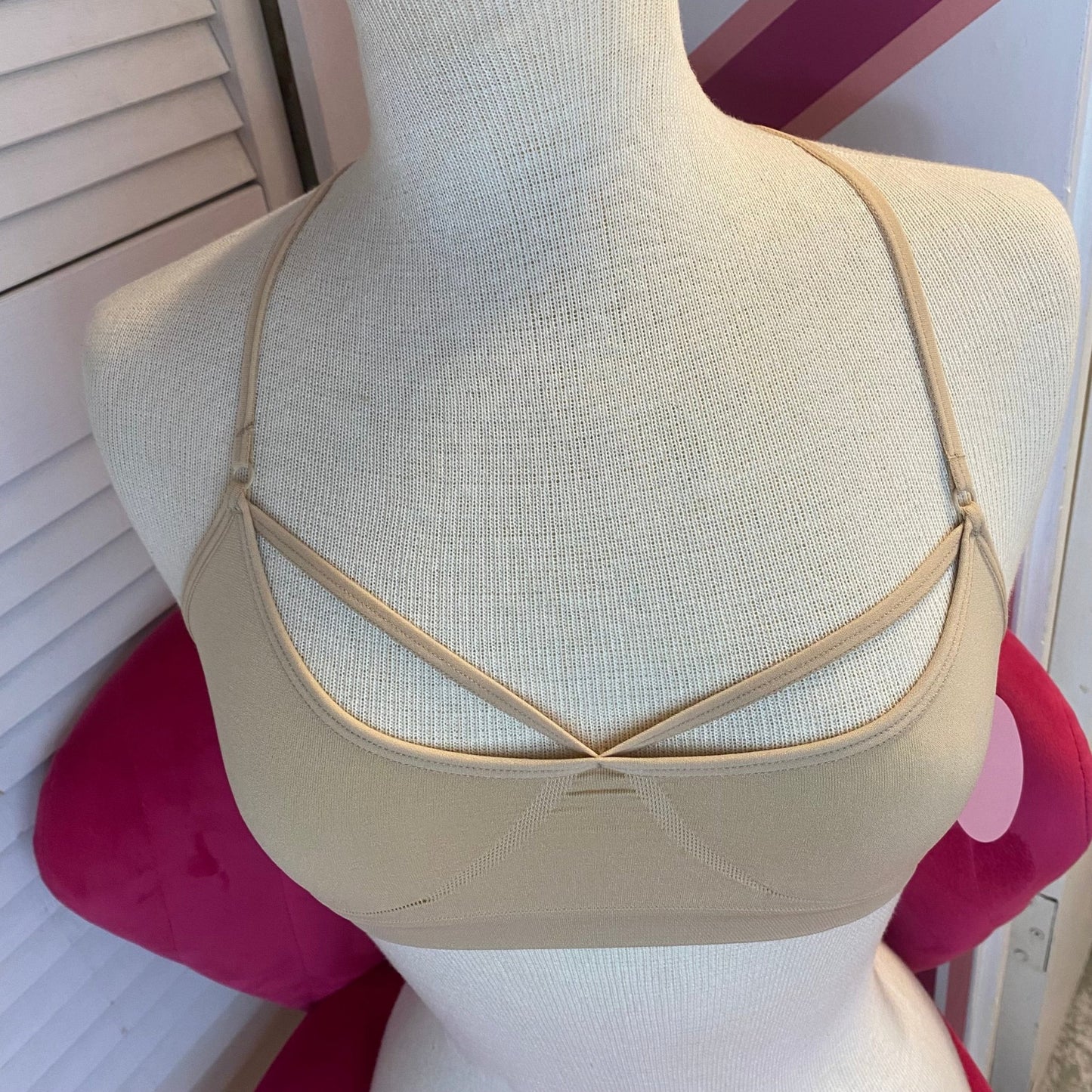 Beige Bralette Criss Cross