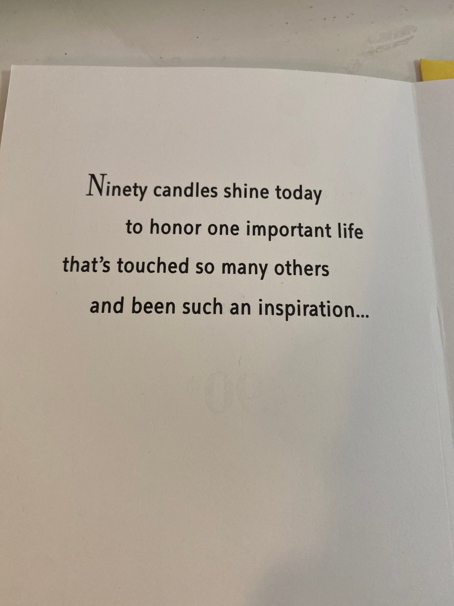 90th Birthday Greeting Card