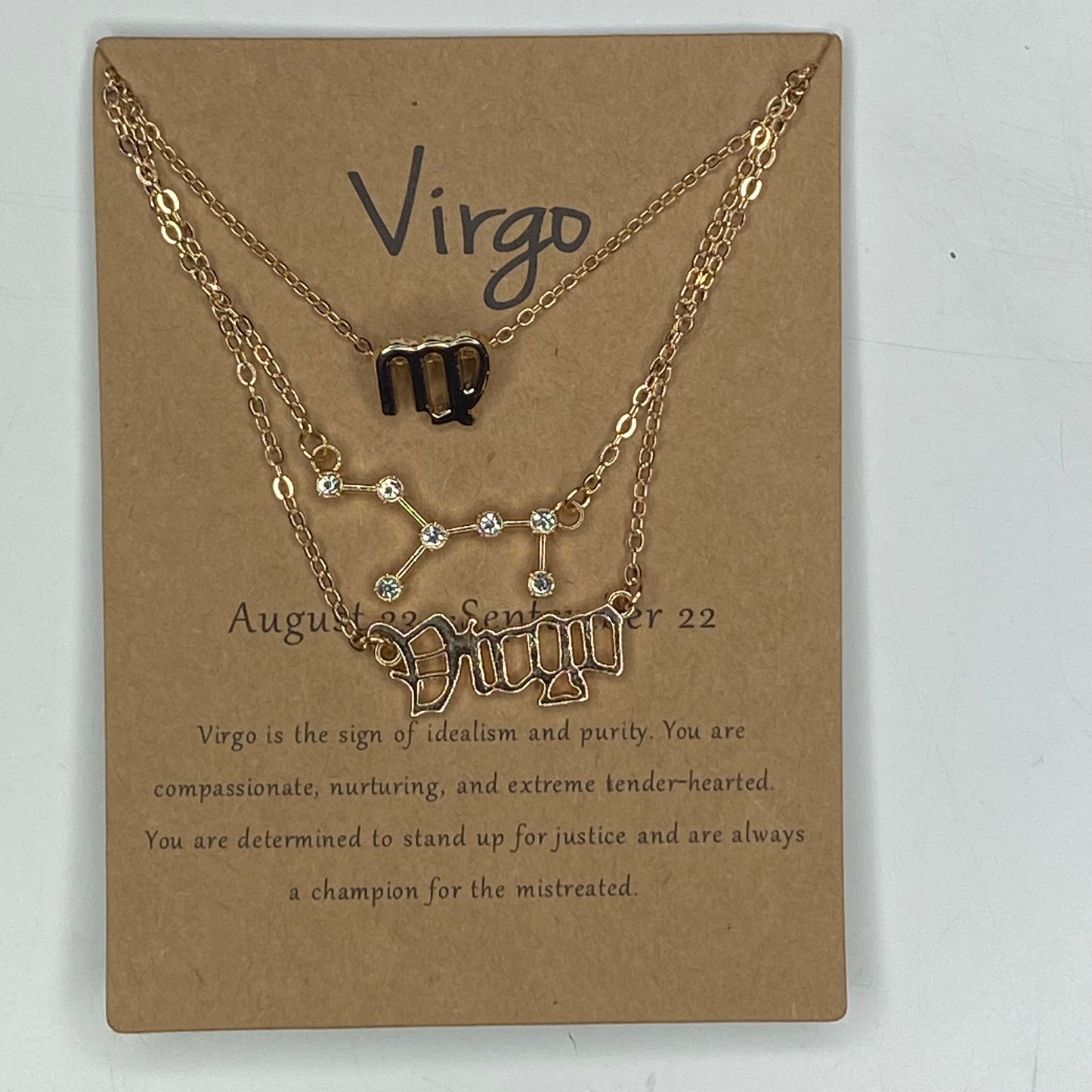 Zodiac Astrological Sign Necklace Set