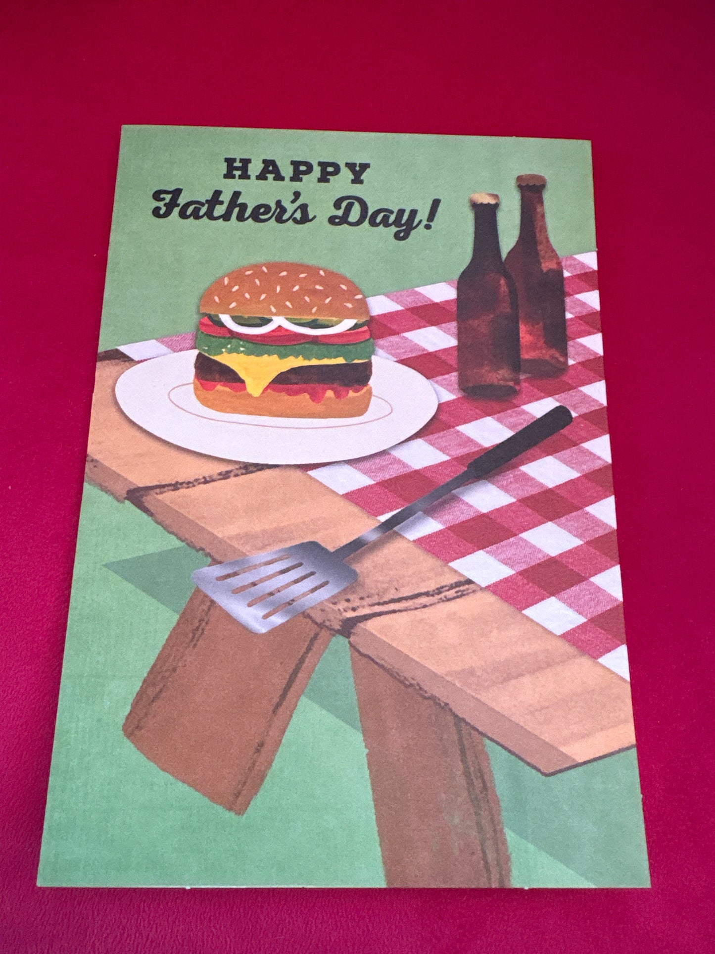 Happy Fathers Day Greeting Card Grilling Backyard BBQ