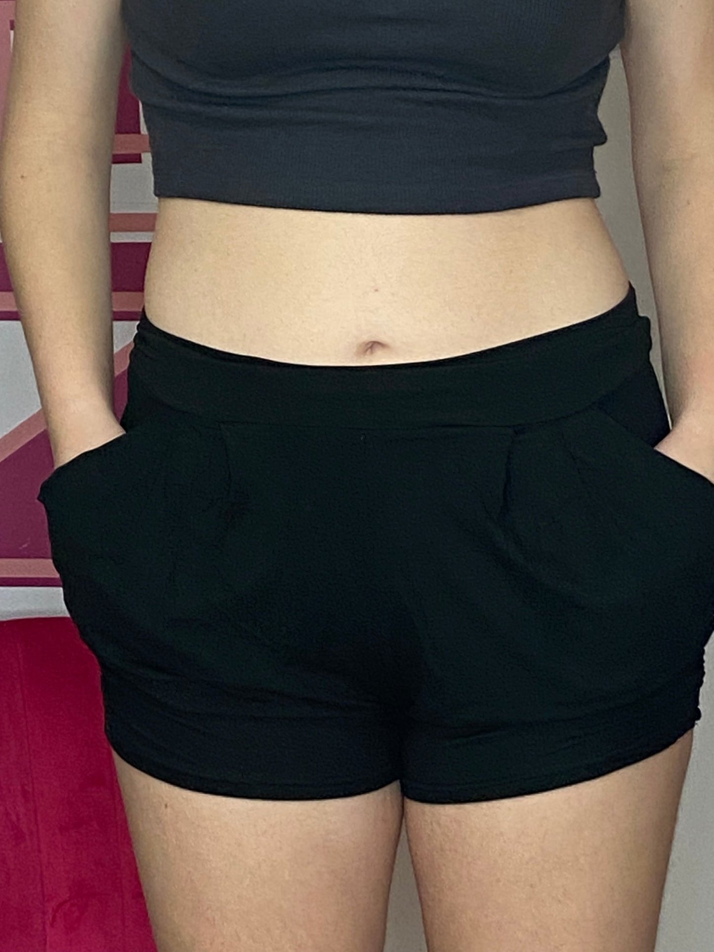 FINAL SALE Black Harlem Ladies Stretch Shorts