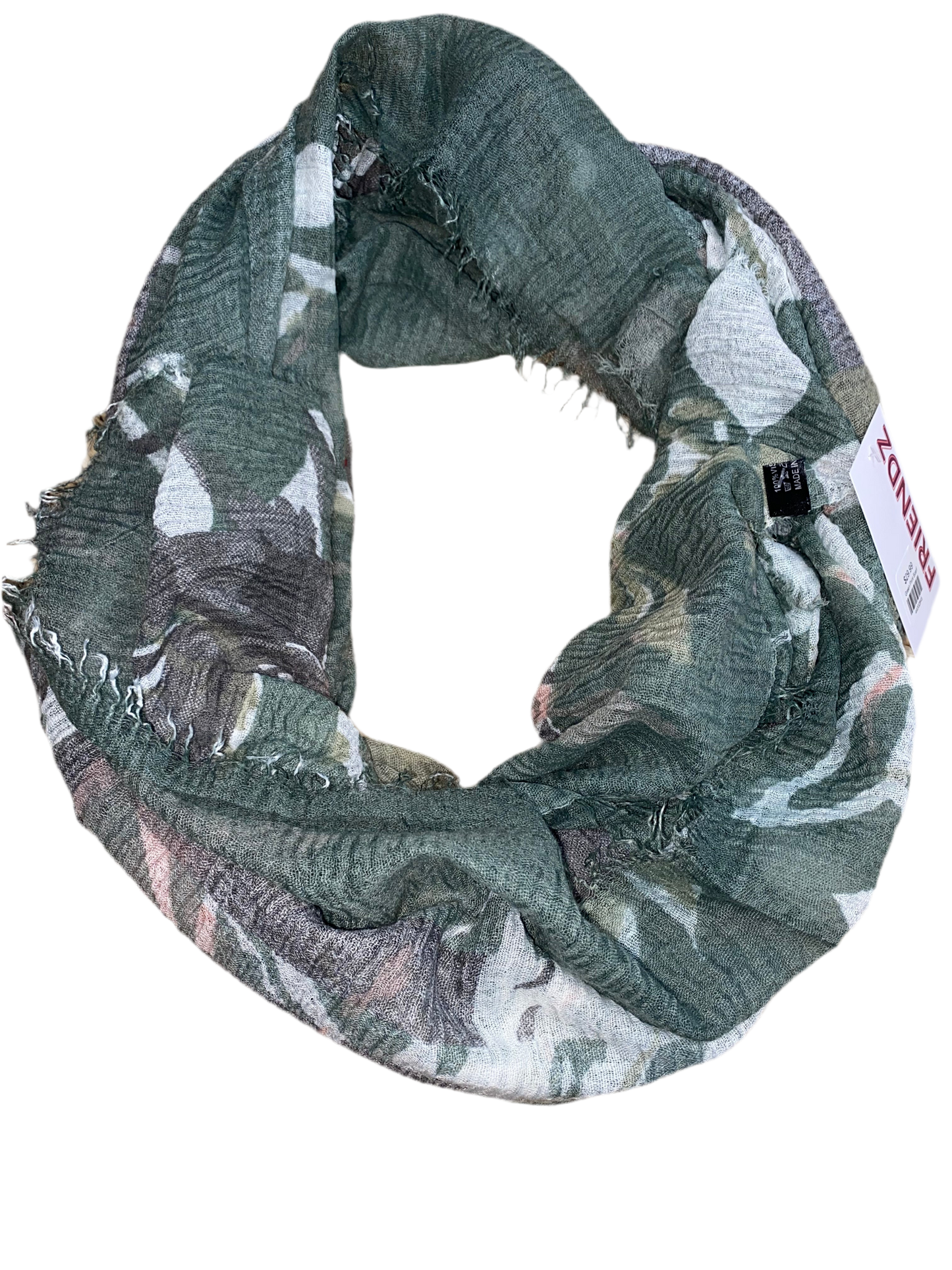 Green Print Scarf