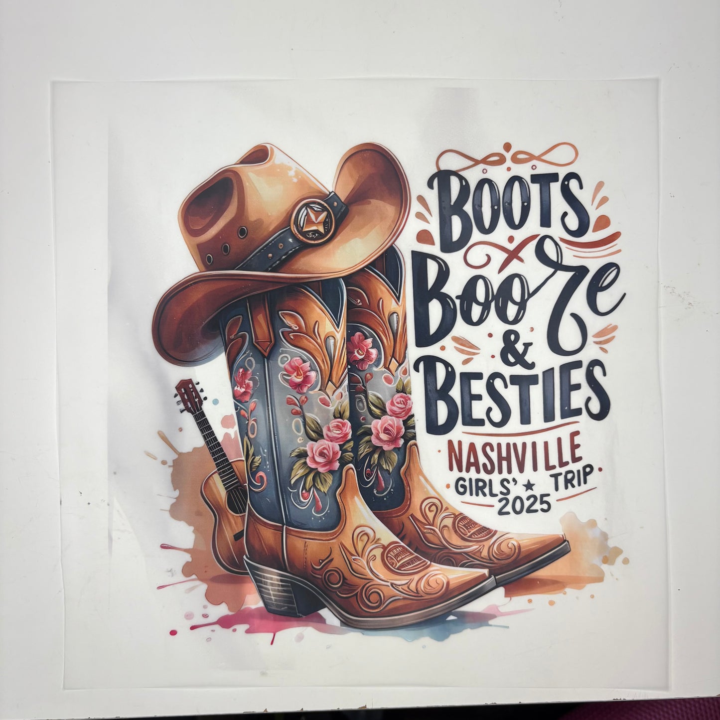 NASHVILLE Girls Trips Boots SHIRT TRANSFER