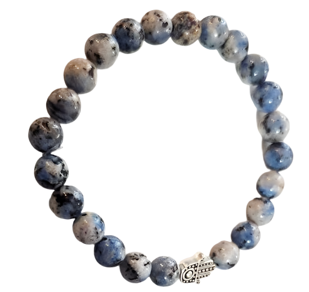 Kiwi Blue Jasper Gem Bracelet