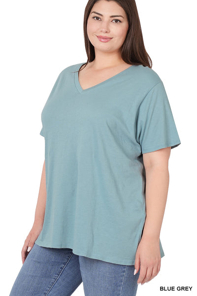 Boyfriend Tee V-Neck Top (3+ Colors)