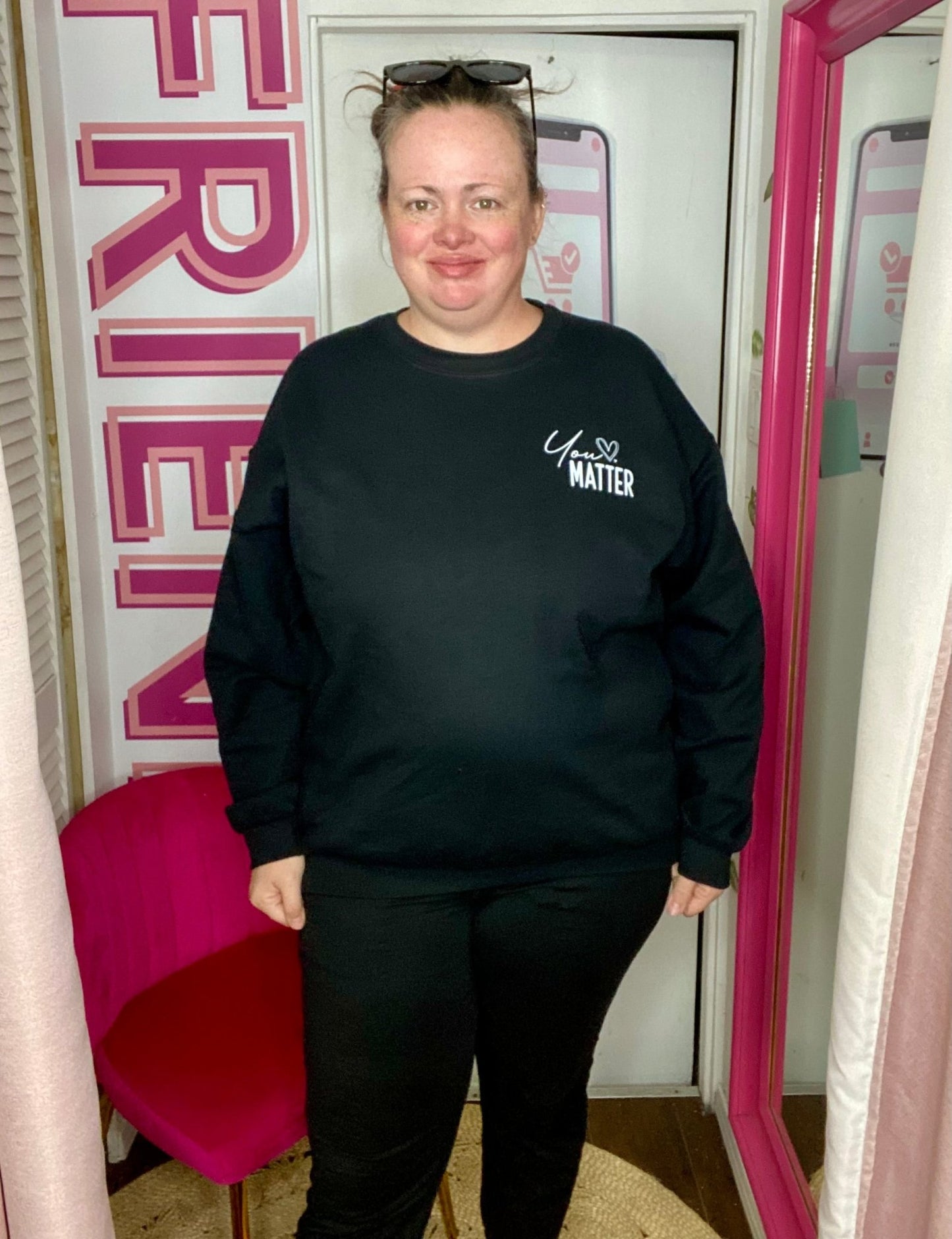 You Matter Crewneck Graphic Sweatshirt