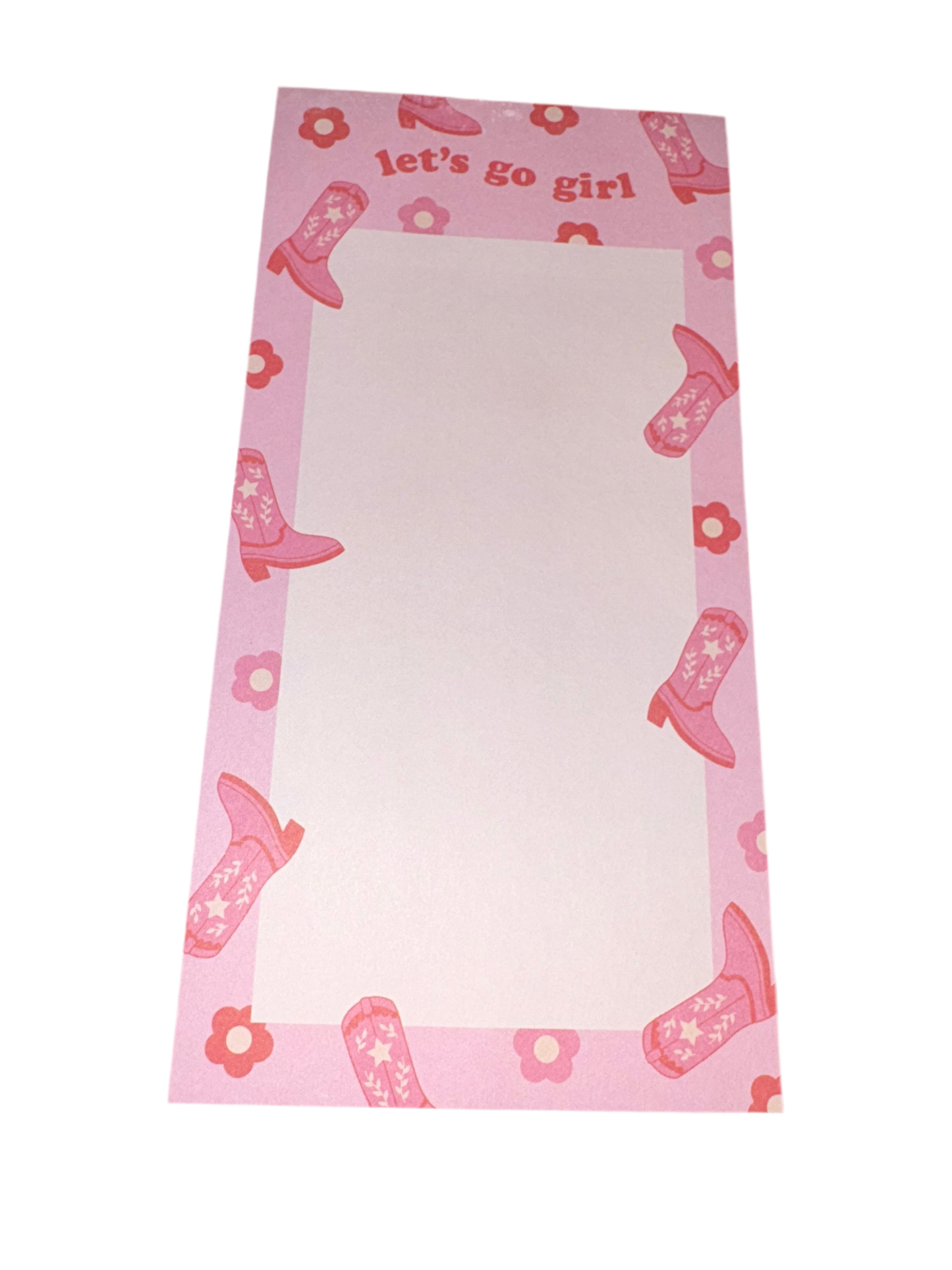 Magnetic Notes List Pad - Let’s Go Girl