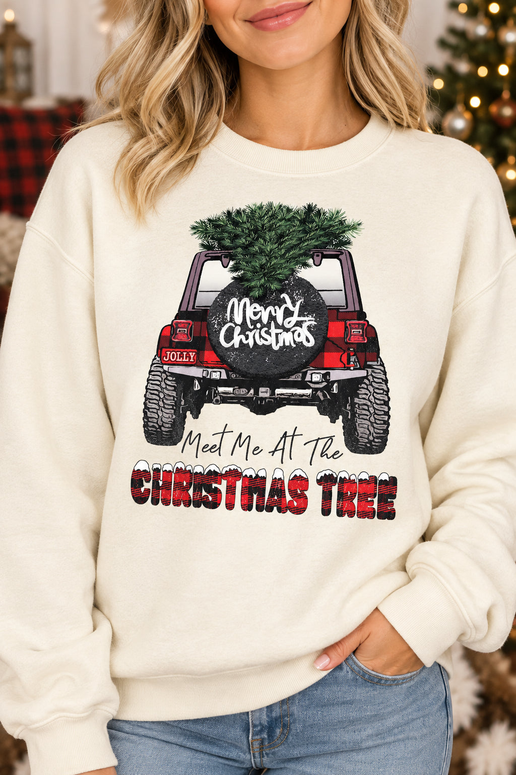 CHRISTMAS | Meet me at the Christmas Tree Crewneck Sweatshirt