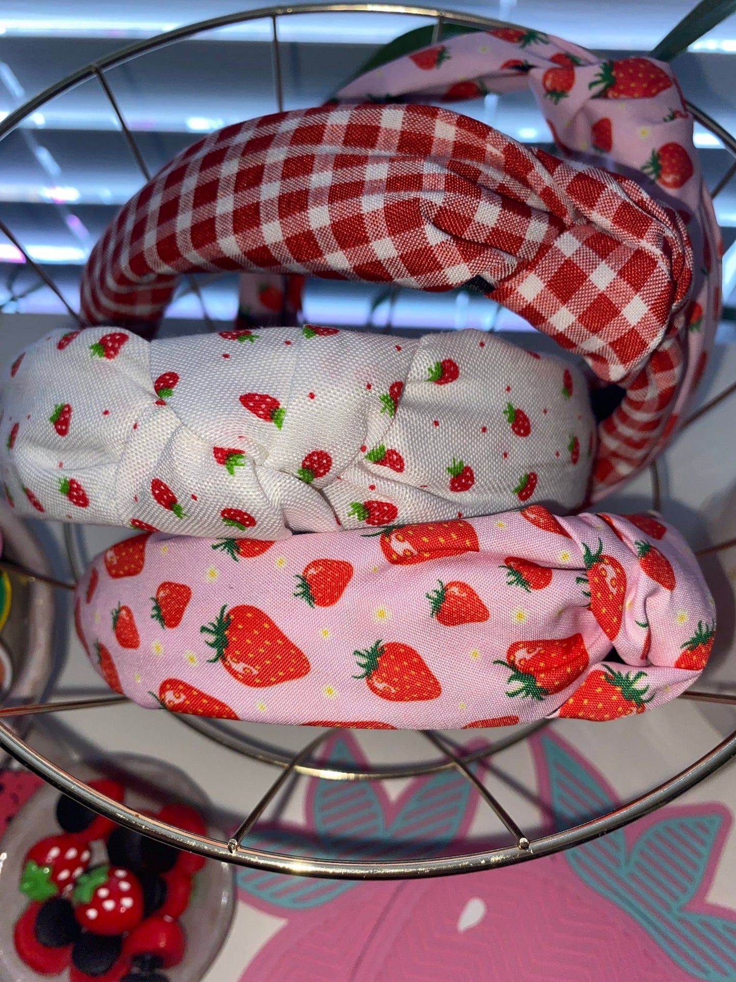 Strawberry Knotted Hair Head Band
