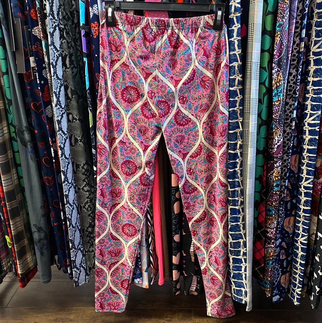 Leggings rosas con print de flores