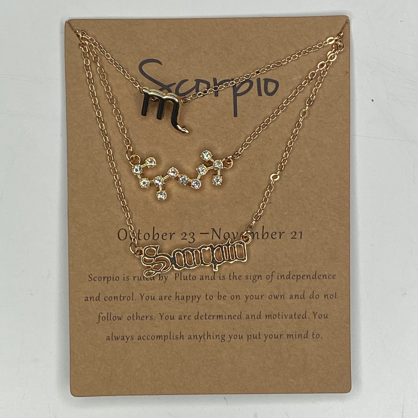 Zodiac Astrological Sign Necklace Set