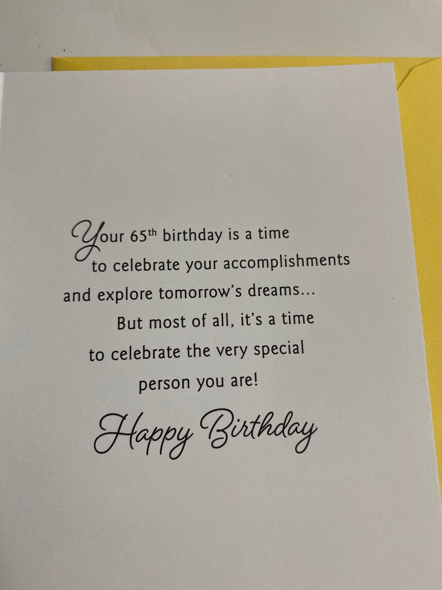 65 Birthday Greeting Card