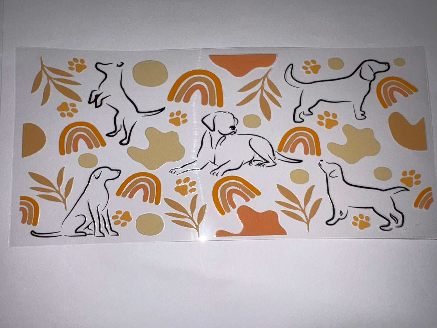 Dog theme orange CUP WRAPS DIY