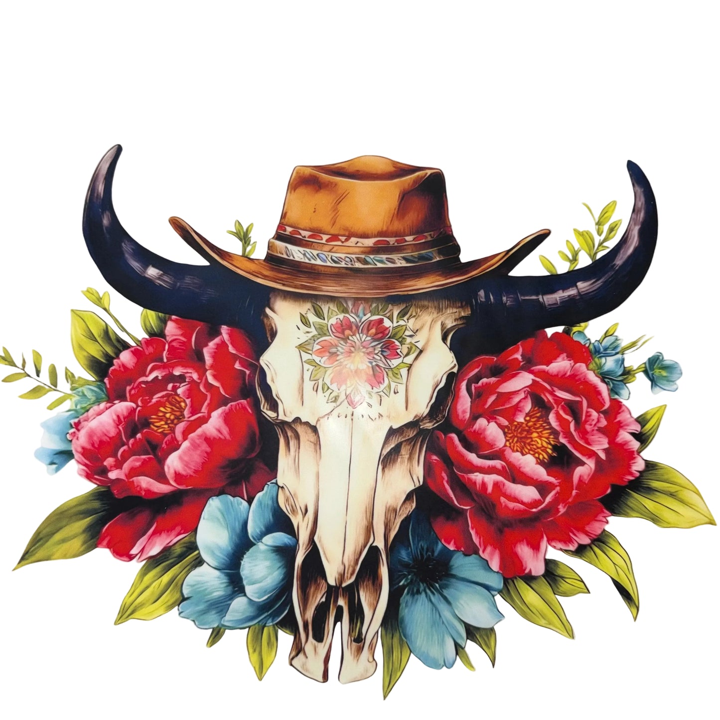 Western Floral Print Shirt Transfer