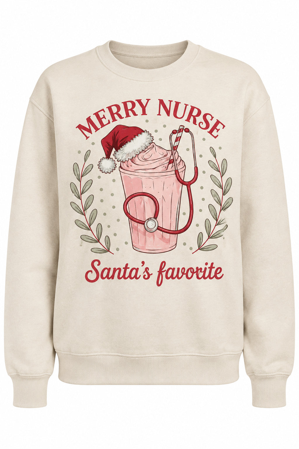 CHRISTMAS | Merry Nurse Santa’s Favourite Crewneck Sweatshirt Top