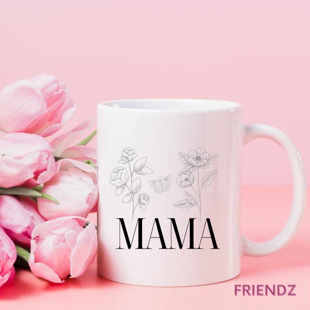 Mothers Day Flower Mug - CUSTOM PRINT