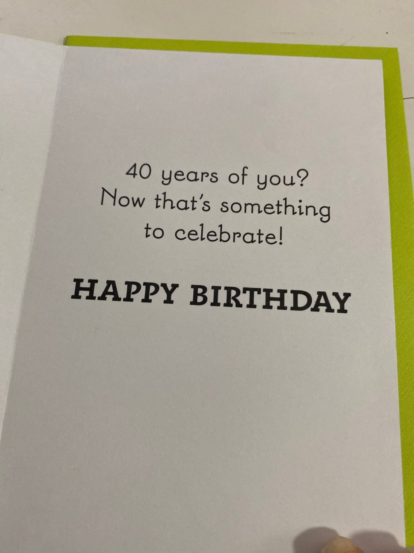 40th Happy Birthday Greeting Card