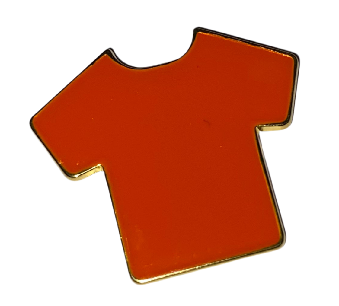 Épingle d’émail de jour de chemise orange