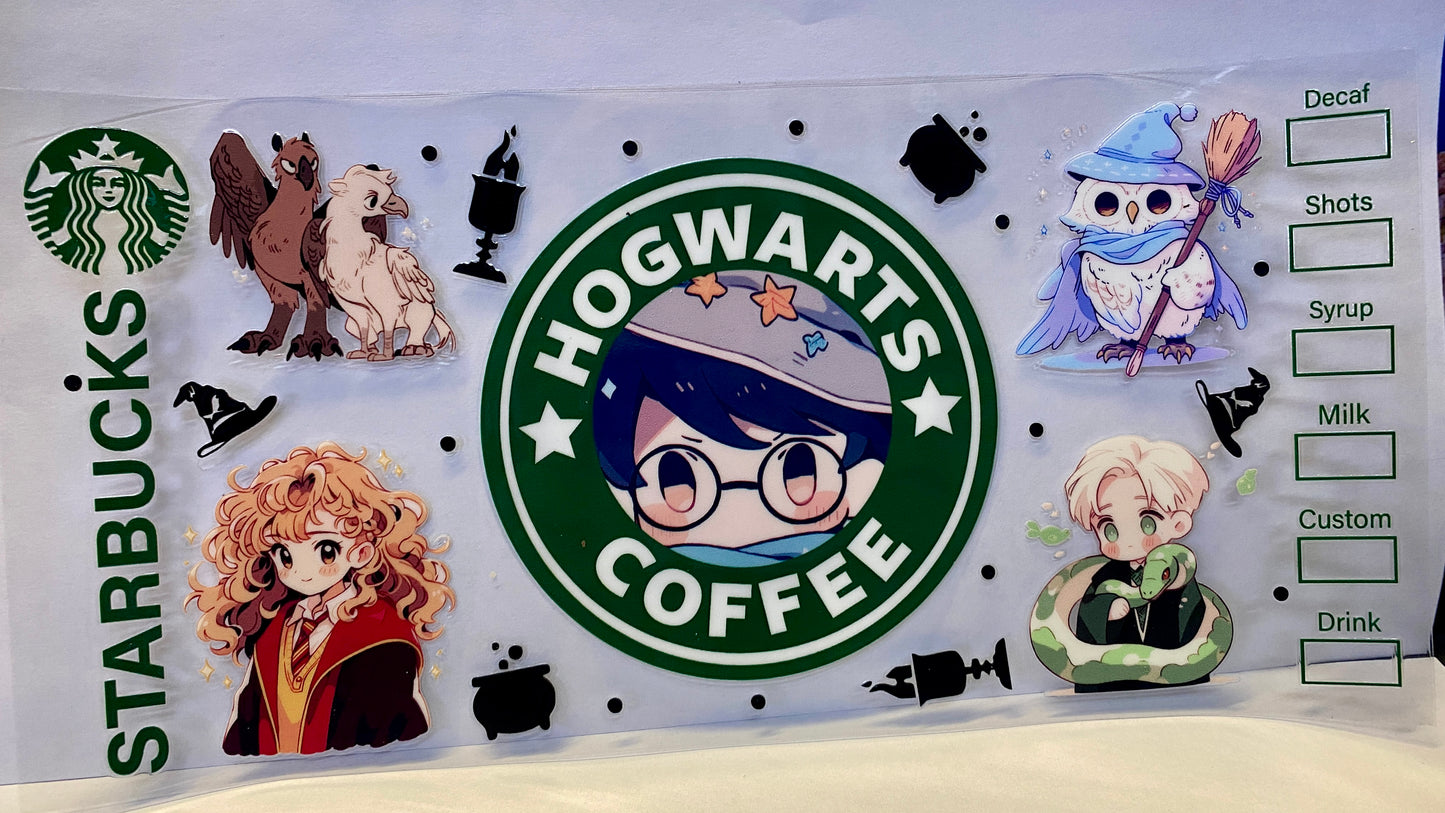 STARBUCKS Hogwarts Coffee CUP WRAP