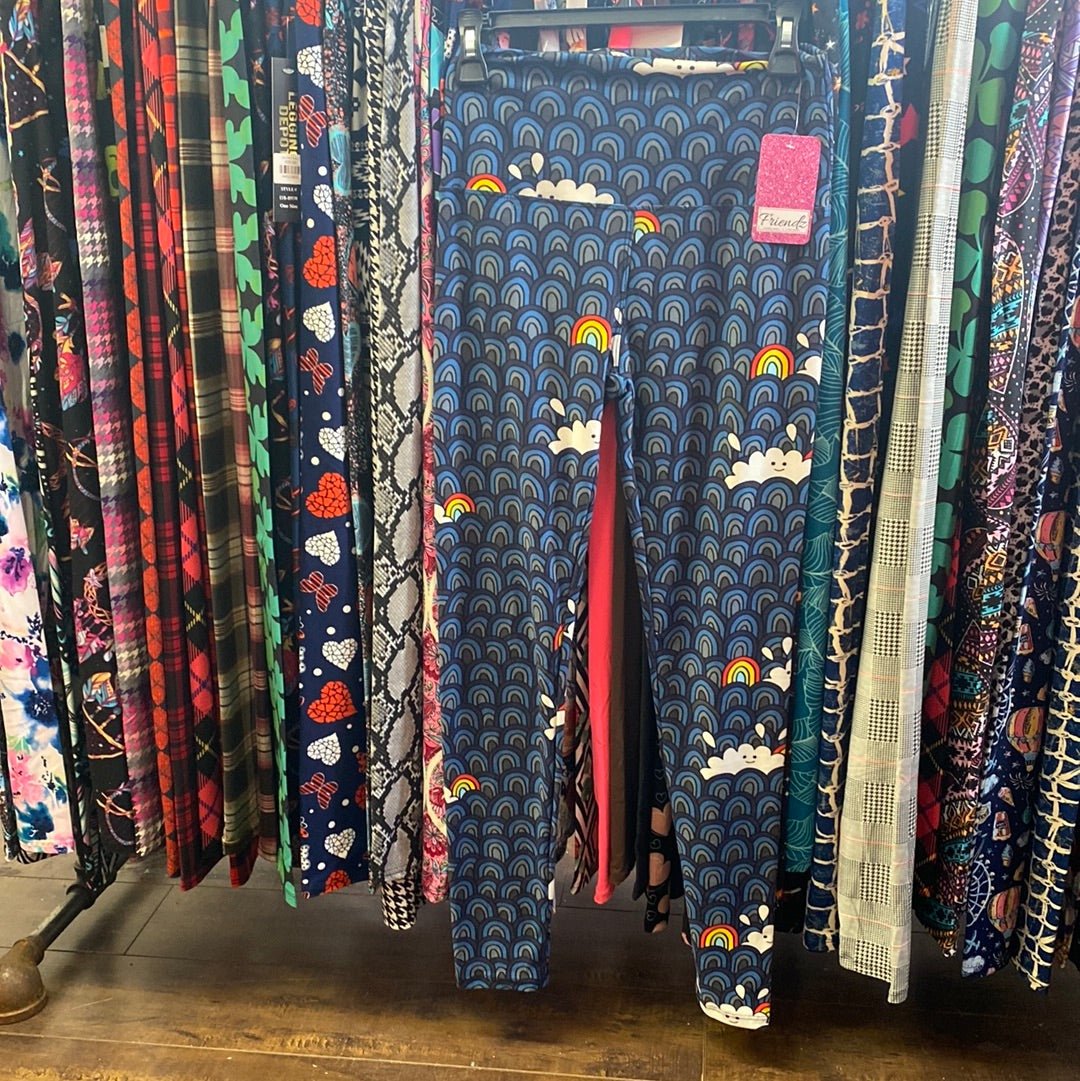 Rain Clouds and Rainbows Adult Leggings
