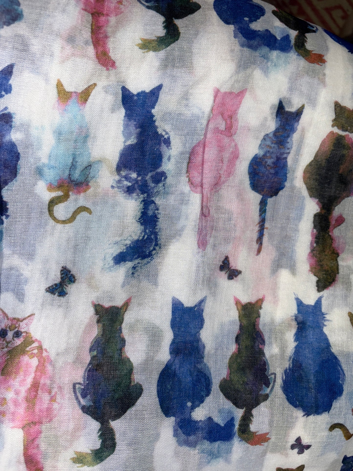 Blue Accent Multi Cat Scarf