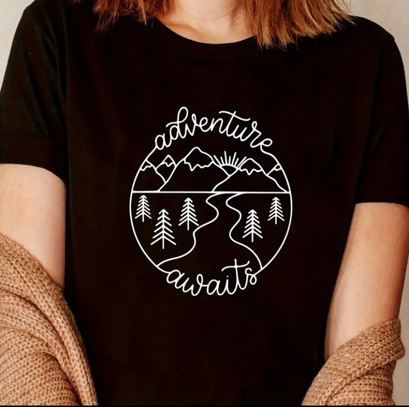 Adventure Awaits Graphic Tee Shirt