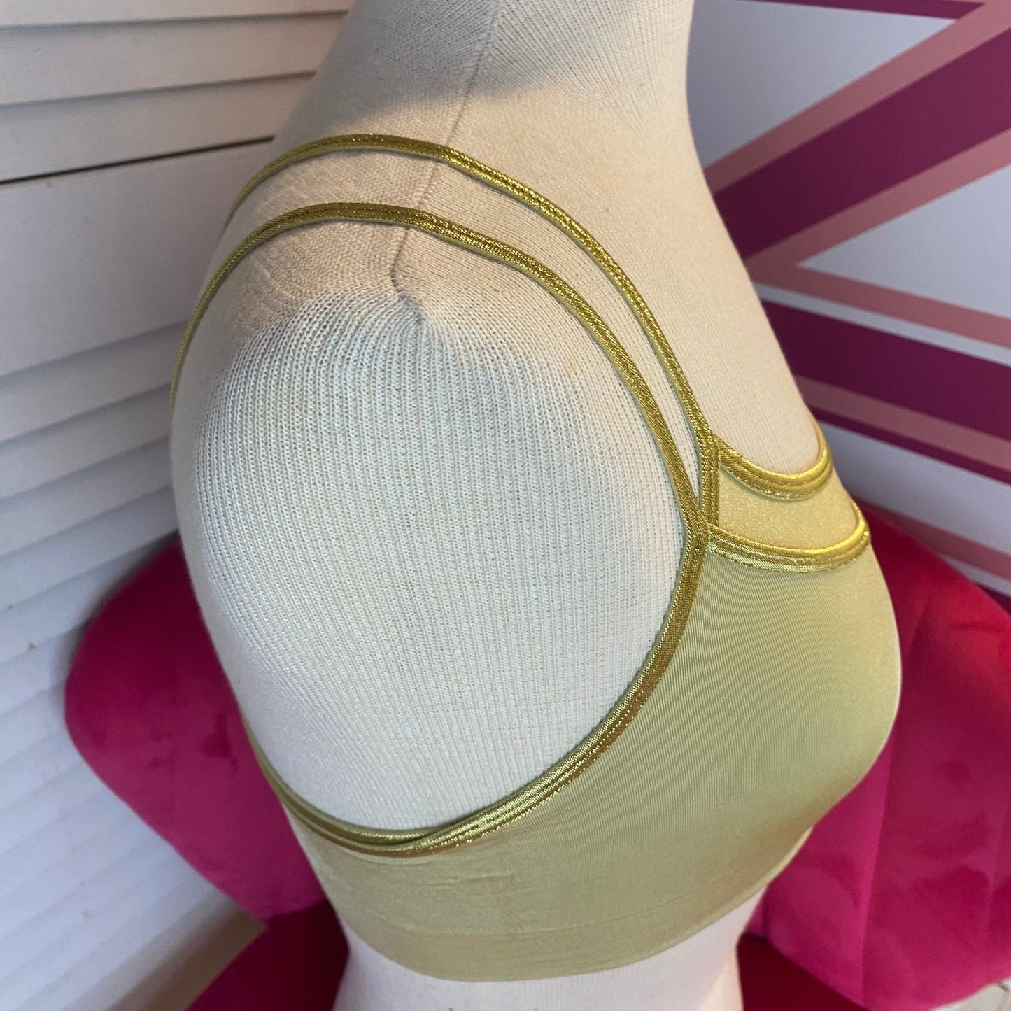 Gold Accent Double Sports Bra Bralette