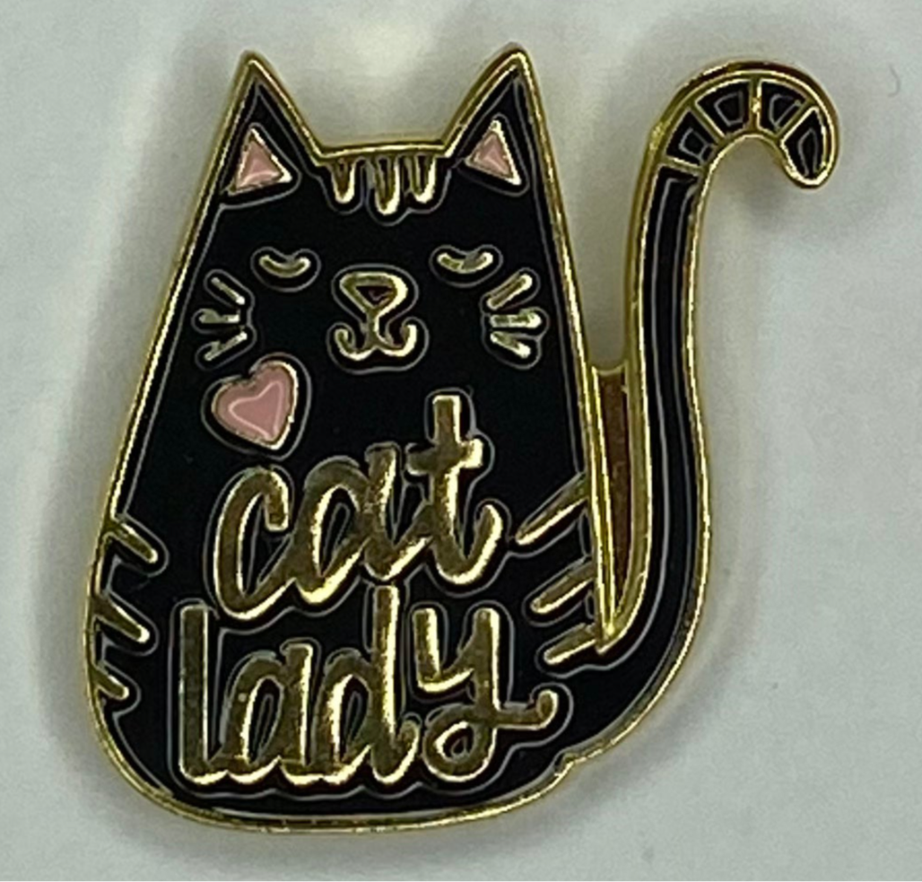 Épingle d’émail de dame de chat