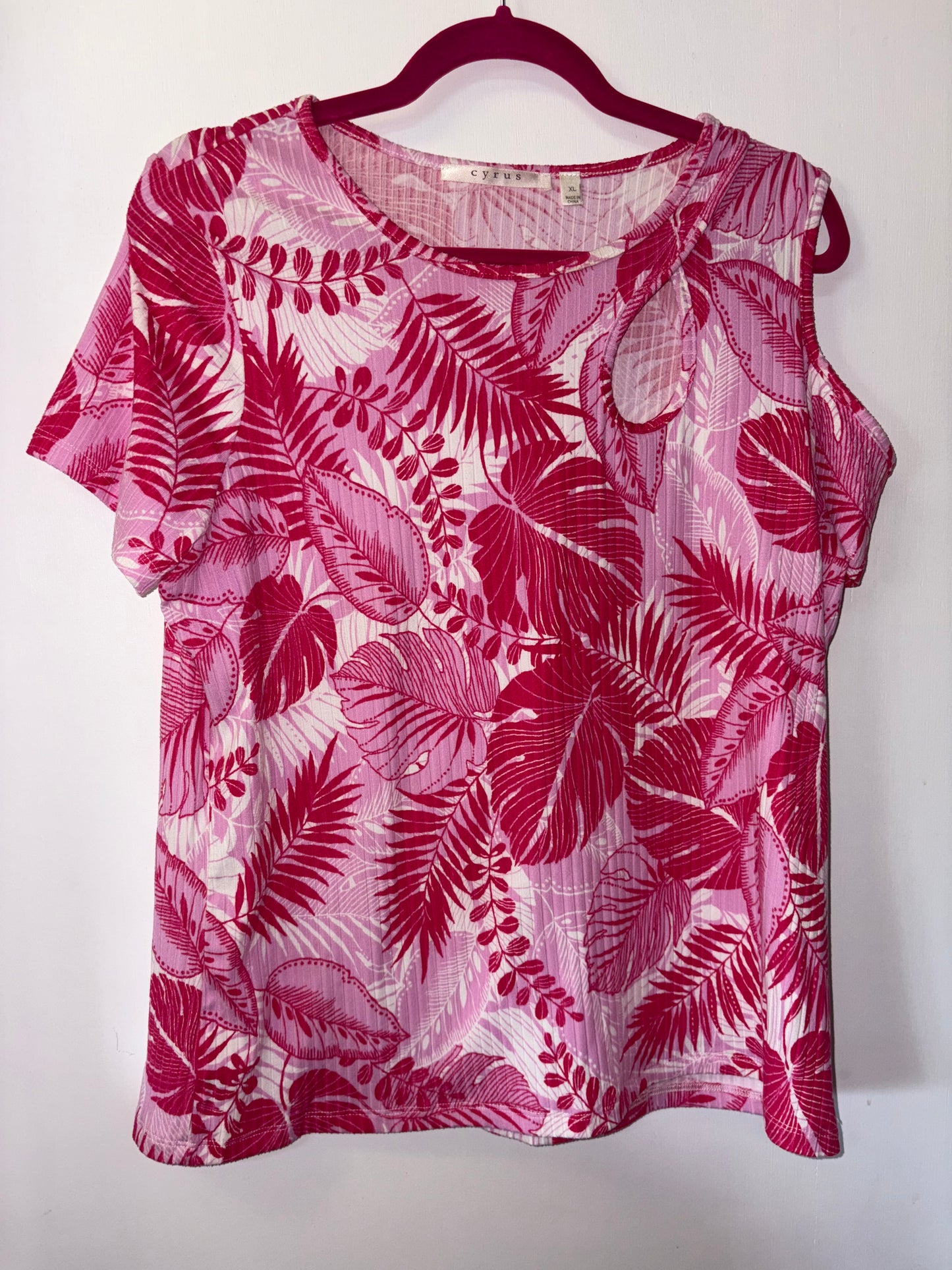 FINAL SALE Cyrus Pink Floral Off the Shoulder Top