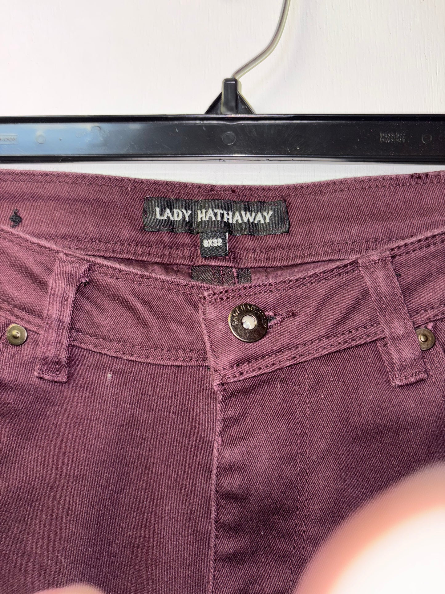 Lady Hathaway Merlot Denim Pants 8X32 1054