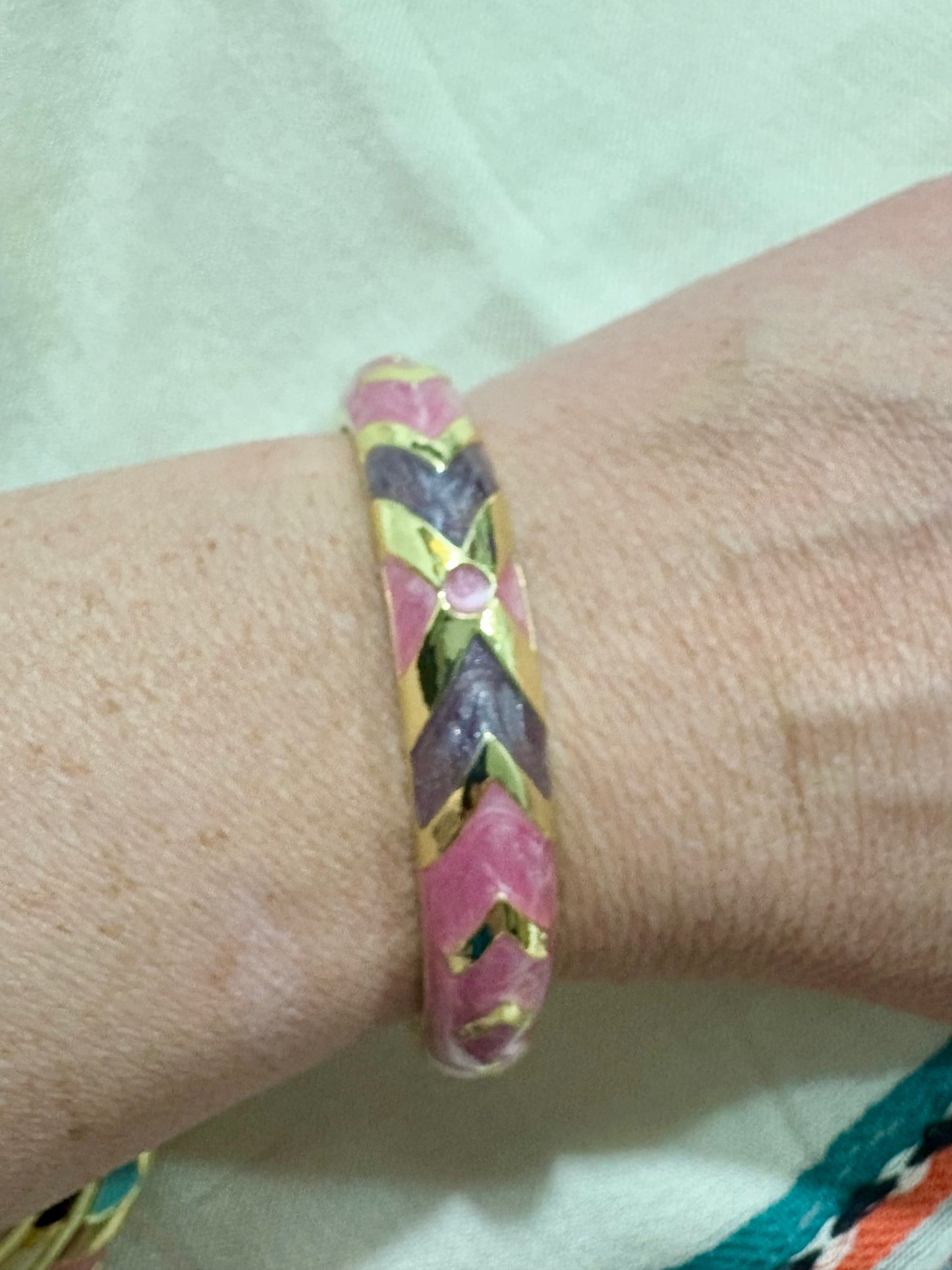 Chevron Bangle Bracelet