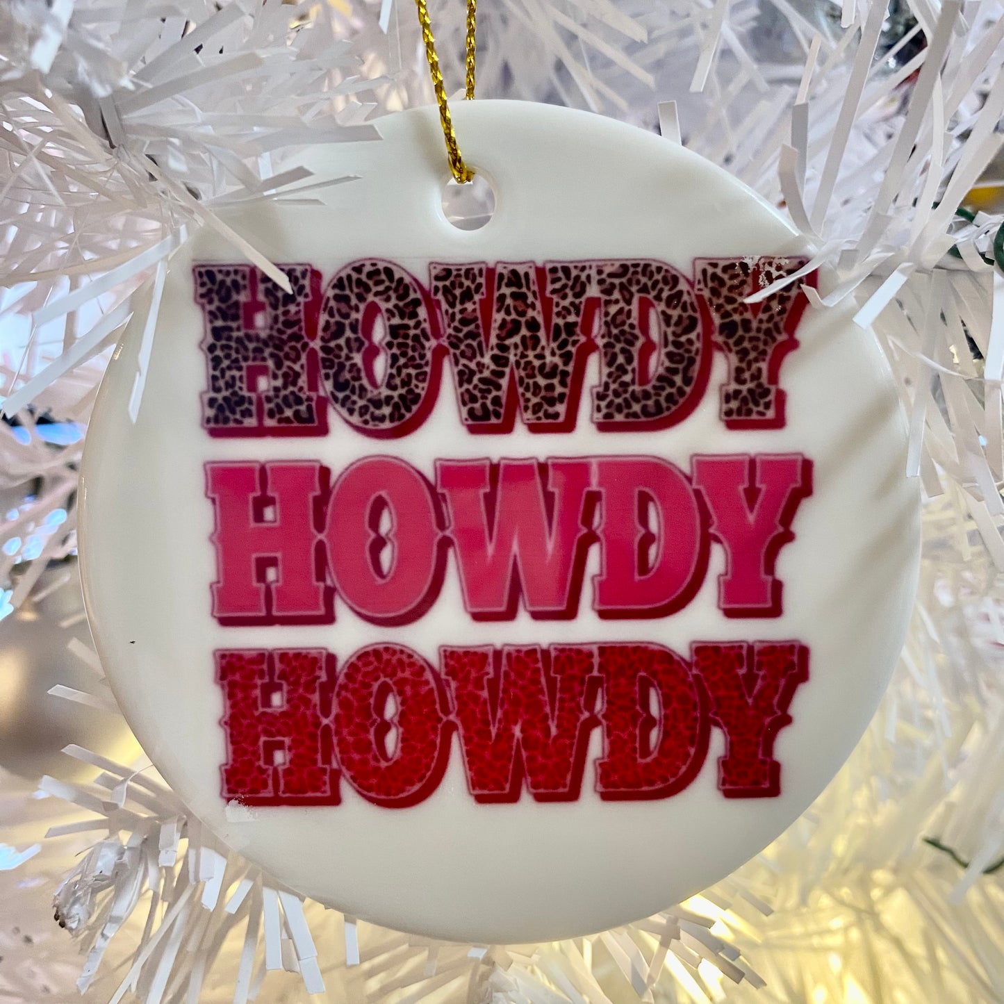 Howdy Christmas Ornament Tree Hanger
