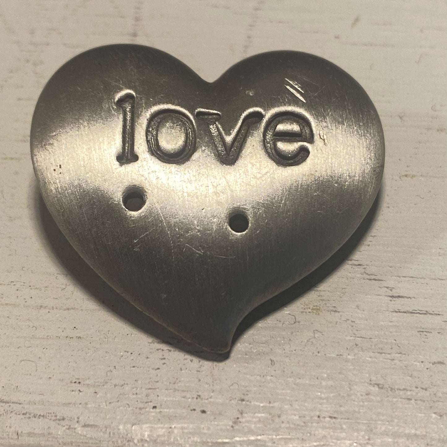 Love Pewter Heart Pin